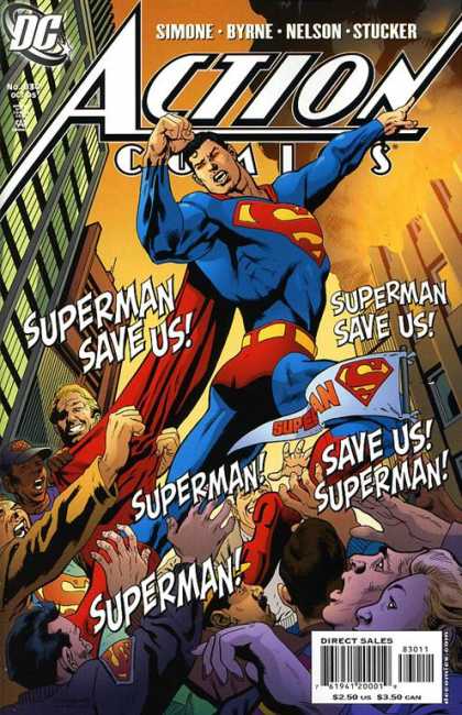 Action Comics 830 - Superman - People - Grabbin - City - Flags - Dan Jurgens, Kevin Nowlan