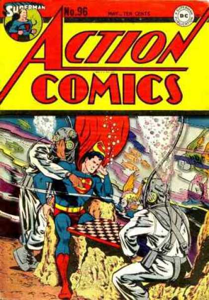 Action Comics 96 - Superman - Underwater - Chess - Sword - Dc