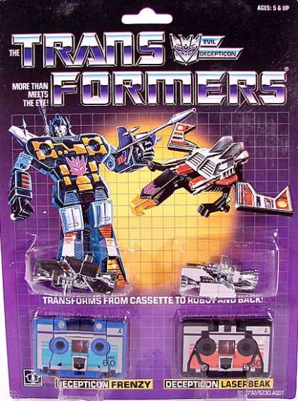 Action Figure Boxes - Transformers Frenzy and Laserbeak