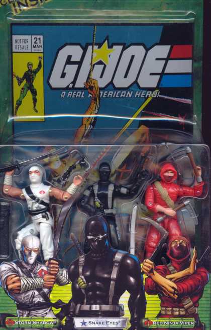 Action Figure Boxes - G.I. Joe: Storm Shadow, Snake Eyes, Red Ninja Viper