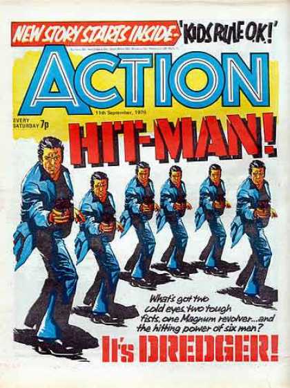 Action 31 - Hit-man - Blue Suit - Dredger - Action - Gun Fight