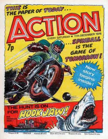 Action 38 - Motorcycle - Helmet - Spinball - Shark - Ship