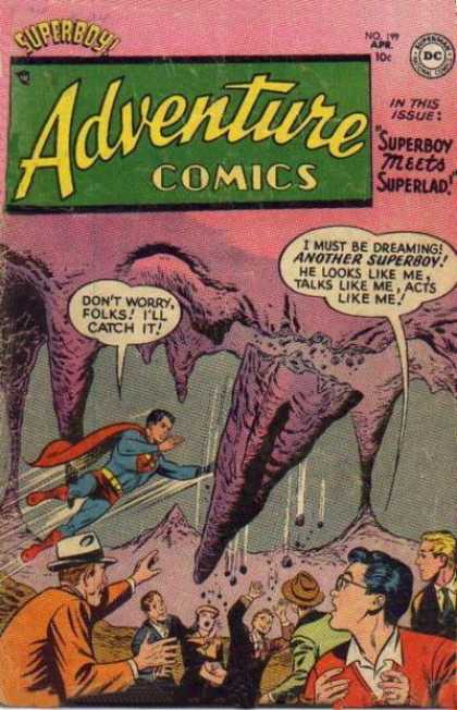 Adventure Comics 199 - Cave - Superboy - Stalactite - Clark Kent - Stalagmite - Curt Swan