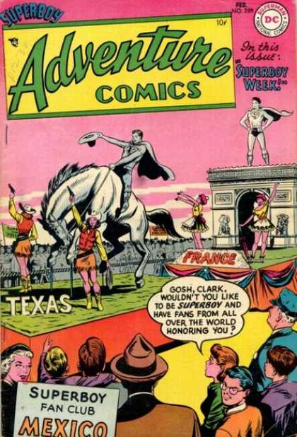 Adventure Comics 209 - Superman - Superboy - Superhero - Horse - Guns - Curt Swan