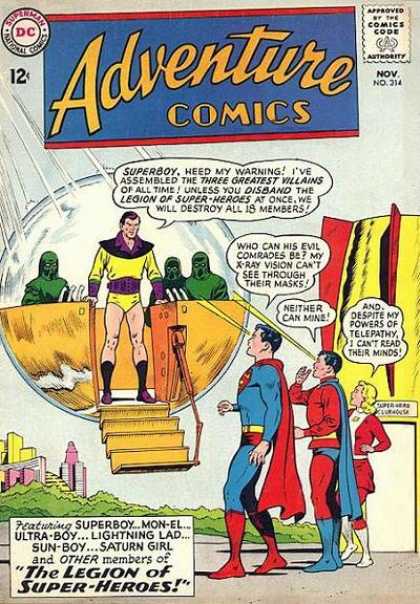 Adventure Comics 314 - Superboy - Superman - Villains - X-ray Vision - Telepathy - Curt Swan