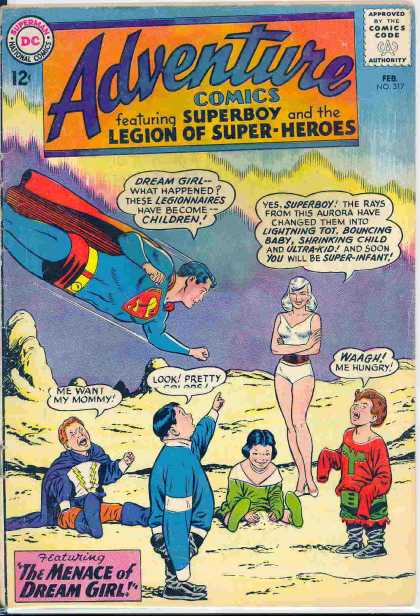 Adventure Comics 317 - Superboy - Dream Girl - Superman - Legion Of Super-heroes - Feb No 317 - Curt Swan