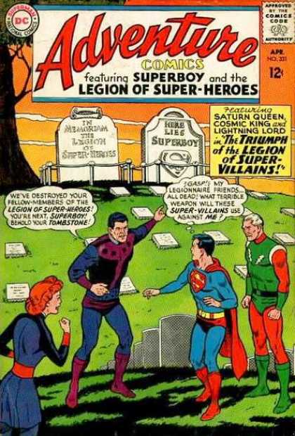 Adventure Comics 331 - Tombstone - Superman - Saturn Queen - Comic King - Lightning Lord - Curt Swan