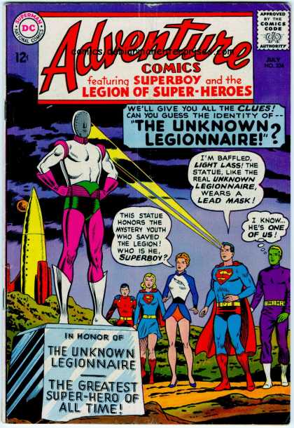 Adventure Comics 334 - Superboy - Rocket - Supergirl - Dc Comics - The Unknown Legionnaire - Curt Swan