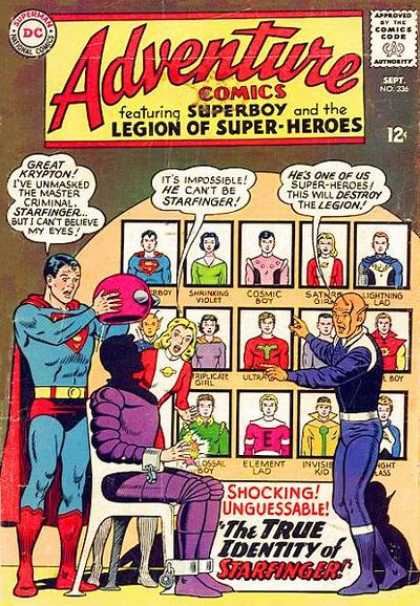 Adventure Comics 336 - Starfinger - Superboy - Superman - Legion Of Super-heroes - Cosmic Boy - Curt Swan