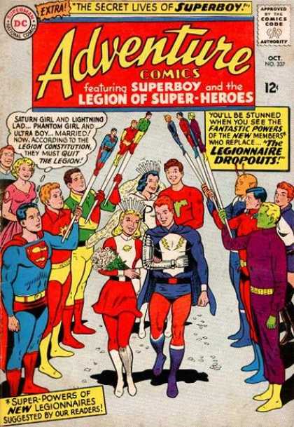 Adventure Comics 337 - Superboy - Superman - Dc - Legionnaire - Married - Curt Swan
