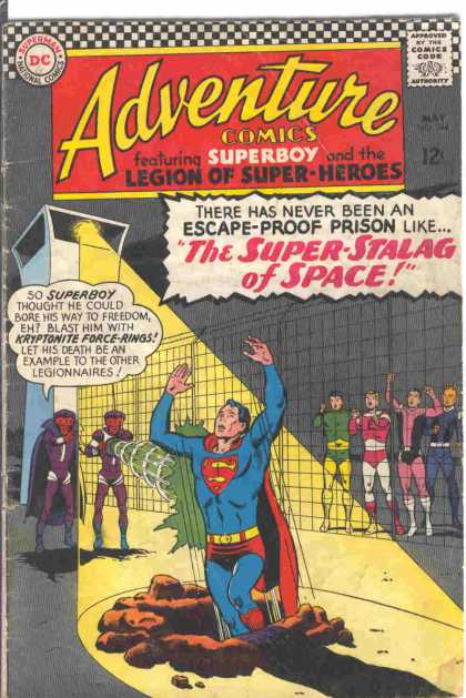 Adventure Comics 344 - Prison - Superboy - Captivity - Helpless - Surrender - Curt Swan