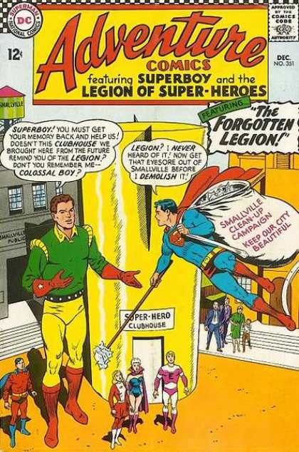 Superboy - Superman - Smallville - Clubhouse - Legion Of Super-heroes - Curt Swan Adventure Comics 351 - Superboy - Superman - Smallville - Clubhouse - Legion Of Super-heroes - Curt Swan