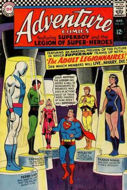 Superboy - Superman - Reflecto - Ferro Lad - Superhero - Curt Swan Adventure Comics 354 - Superboy - Superman - Reflecto - Ferro Lad - Superhero - Curt Swan