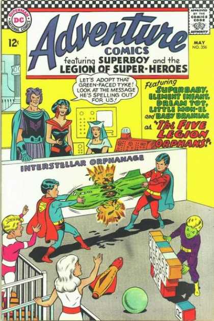 Superboy - Legion Of Super-heroes - Superbaby - The Five Legion Orphans - Dream Tot - Curt Swan Adventure Comics 356 - Superboy - Legion Of Super-heroes - Superbaby - The Five Legion Orphans - Dream Tot - Curt Swan