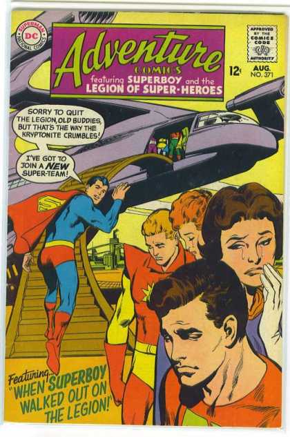Legion Of Super-heroes - Superboy - Dc - Dc Comics - Adventure Comics - Neal Adams Adventure Comics 371 - Legion Of Super-heroes - Superboy - Dc - Dc Comics - Adventure Comics - Neal Adams