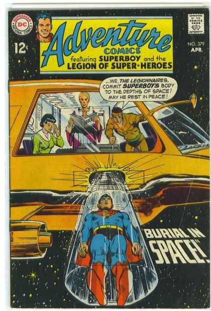 Superman - Burial - Space - Spaceship - Neal Adams Adventure Comics 379 - Superman - Burial - Space - Spaceship - Neal Adams