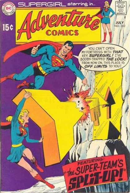 Supergirl - Lock - Superman - Key - Off Limits - Curt Swan, Neal Adams Adventure Comics 382 - Supergirl - Lock - Superman - Key - Off Limits - Curt Swan, Neal Adams