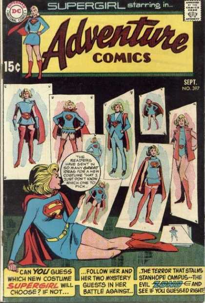 Supergirl - Dc Comics - Speech Bubble - Outfit Changes - Fashion - Dick Giordano Adventure Comics 397 - Supergirl - Dc Comics - Speech Bubble - Outfit Changes - Fashion - Dick Giordano