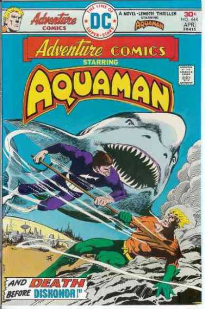 Adventure Comics 444 - Shark - Aquaman - Jim Aparo
