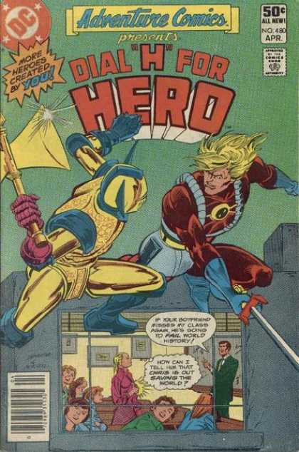 Adventure Comics 480 - Axe - Sword - School - Chris - Dial H For Hero - Carmine Infantino
