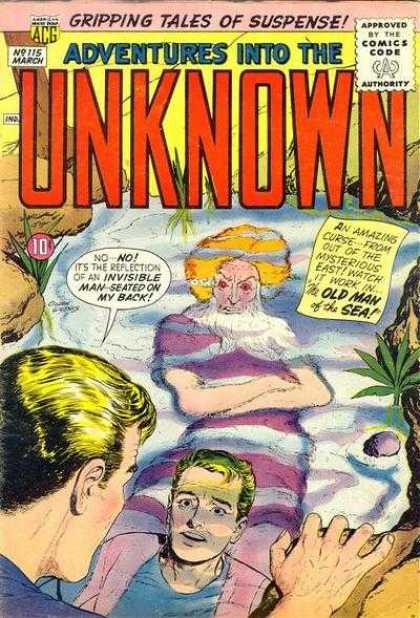 Adventures Into the Unknown 115 - Old Man Of The Sea - Tales - Suspense - Reflection - Water