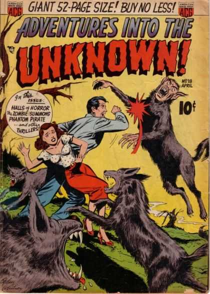 Adventures Into the Unknown 18 - Halls Of Horror - Zombie Summons - Phantom Pirate - Wolves - Fangs