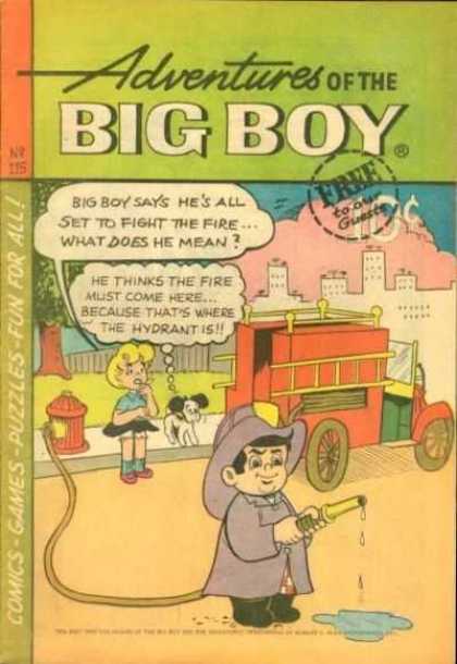 Adventures of the Big Boy 115 - Fire Truck - Fire Hose - Dog - Girl - City