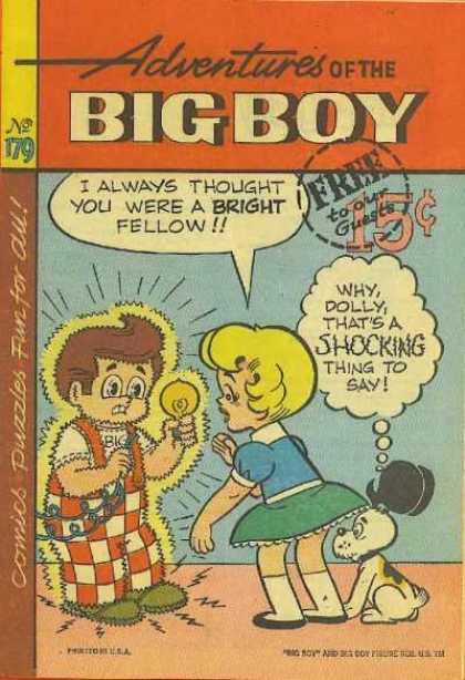 Adventures of the Big Boy 179 - Speech Bubble - Thought Bubble - Blonde - 15 Cents - Lightbulb