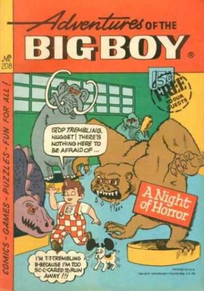 Fat Little Boy - Overalls - Dog - Threatening Creatures - Display Platforms Adventures of the Big Boy 208 - Fat Little Boy - Overalls - Dog - Threatening Creatures - Display Platforms