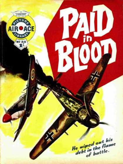 Air Ace Picture Library 88 - Crashing - Air Plaine - Army Plaine - Air Force - Flame