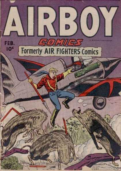 Airboy Comics 3 - Airboy Comics - Formerly Air Fighters Comics - Feb - Wild Boars - Airplane