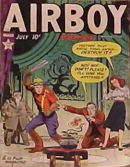 Airboy Comics 43 - Airboy - Theatre - Destruction - Plant - Attack