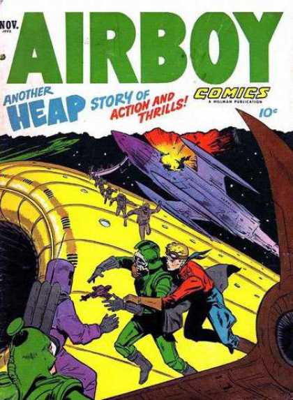 Story - Action - Thrills - Spaceship - Blast Airboy Comics 83 - Story - Action - Thrills - Spaceship - Blast