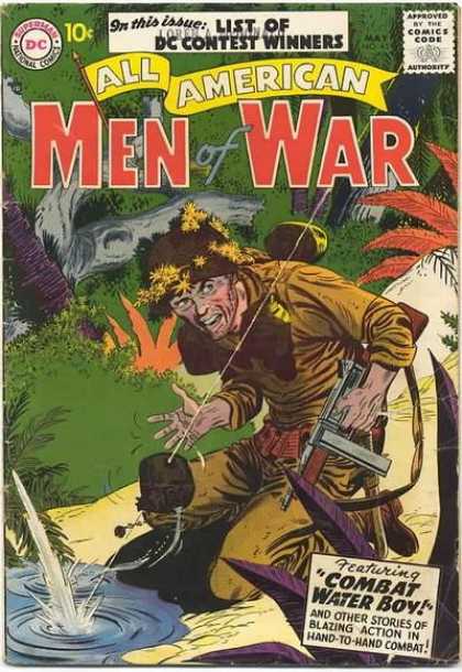 All-American Comics - All American Men of War - Men Of War - Contest Winners - Combat Water Boy - Blazing Action - Hand To Hand Combat