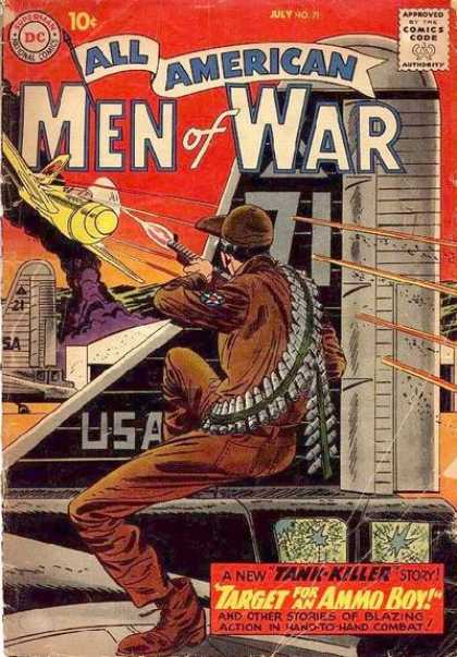 All-American Comics - All American Men of War - Men And War - Soldier - Airplane - Shooting - Gun