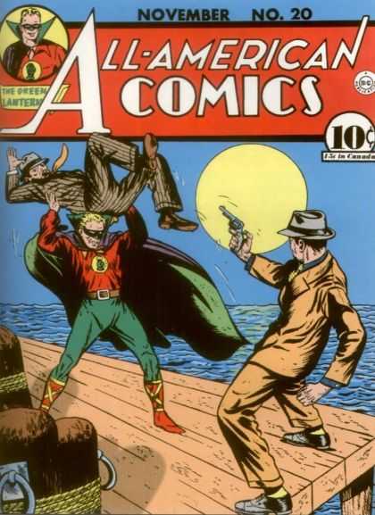 All-American Comics 20 - November - The Green Lantern - Superhero - Gangsters - Full Moon - Sheldon Moldoff
