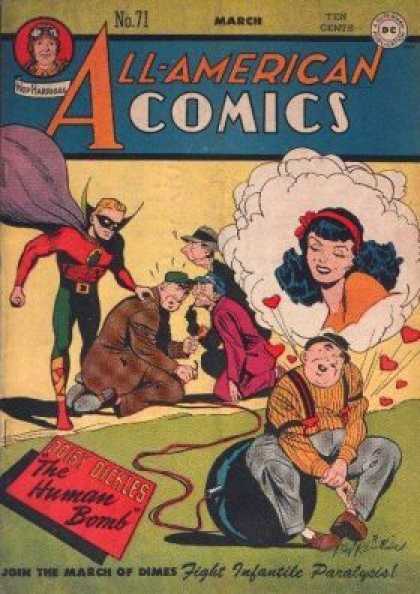 All-American Comics 71 - Woman - Hearts - Love - The Human Bomb - Dream