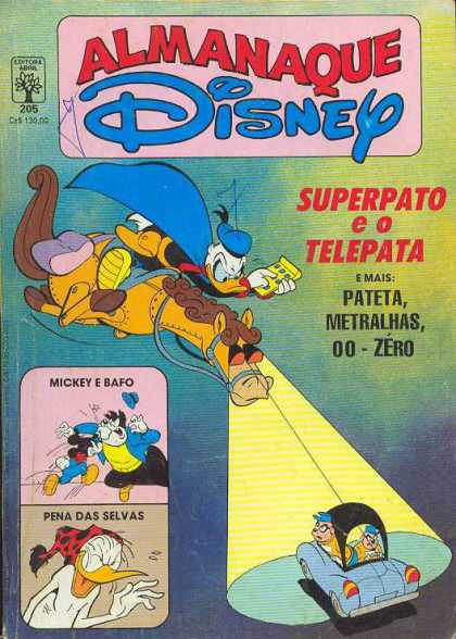 Almanaque Disney 205 - Superpato E O Telepata - Pateta Metralhas - Car - Mickey E Bafo - Pena Das Selvas