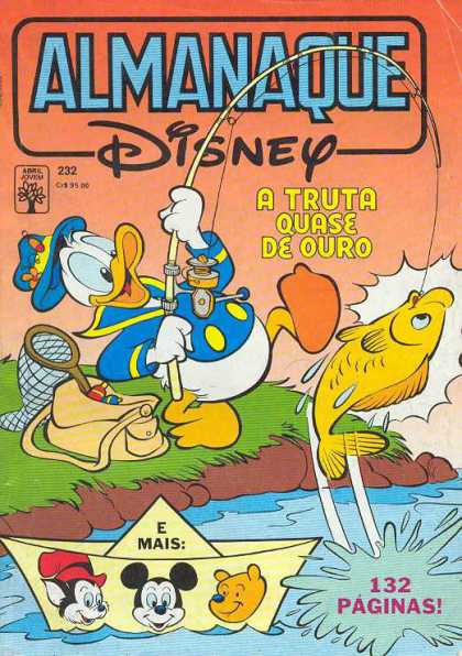 Almanaque Disney 232 - Almanaque - Atruta Quase De Ouro - Cartoon - 132 Paginas - Riwer And Boat