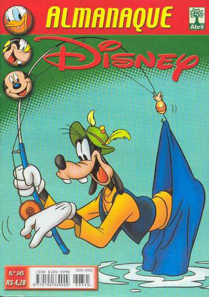 Almanaque Disney 345 - Goofy - Fishing - Hook - Pants - Fishing Hat