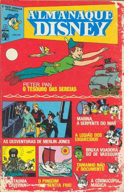 Almanaque Disney 4 - Pato Donald - Peter Pan - O Tesouro Das Sereias - Ship - Marina