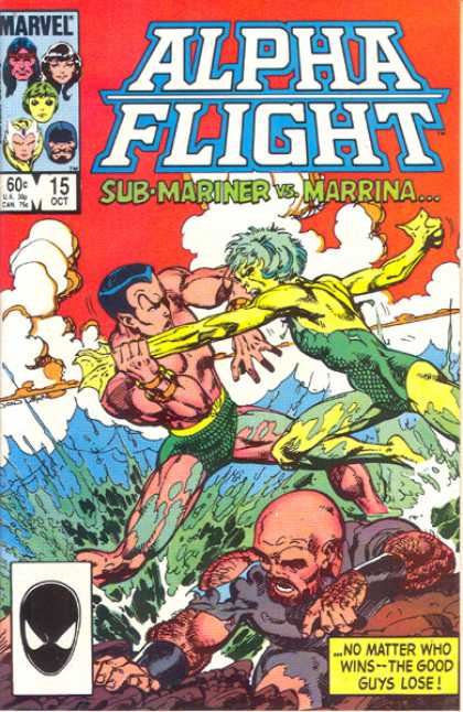 Alpha Flight 15 - Marvel - Sub-mariner - Marrina - Battle - Beast - John Byrne, Rob Hunter