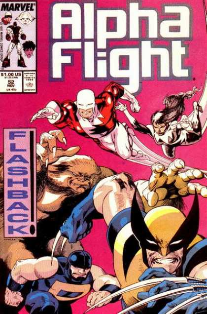 Alpha Flight 52 - Marvel - Dell Comics Code Authority - November - X-men - Flashback - Kevin Nowlan