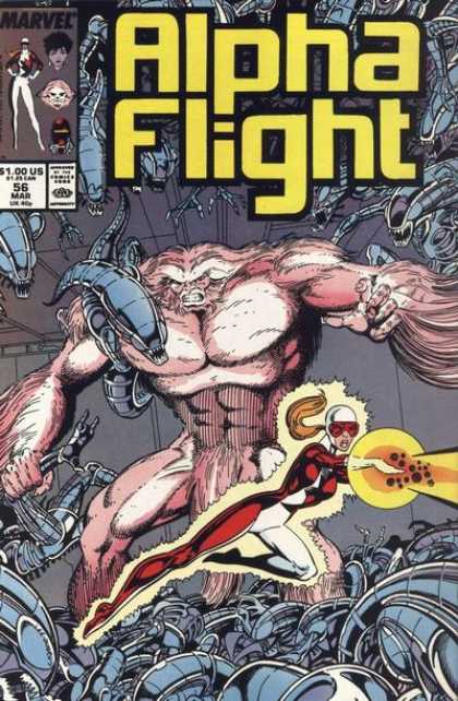 Alpha Flight 56 - Alpha Flight - Leeches - Super Hero Woman - Monster - Fangs - Jim Lee, Terry Austin
