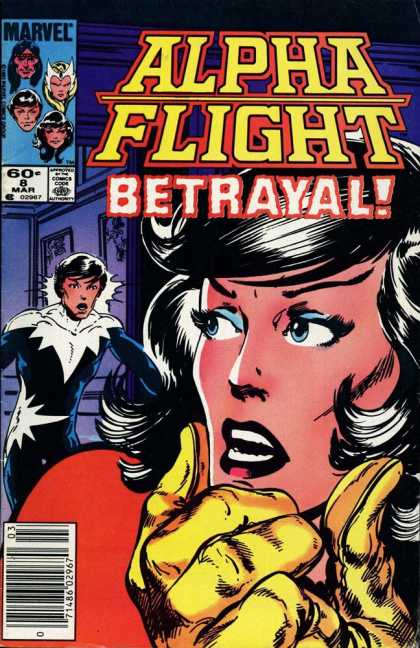 Alpha Flight 8 - Betrayal - Marvel - Yellow Gloves - Scared - Mar 8 - John Byrne, Skottie Young