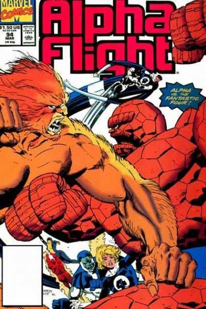 Alpha Flight 94 - Fantastic Four - Alpha - Elastic Man - Marvel - Stone Man