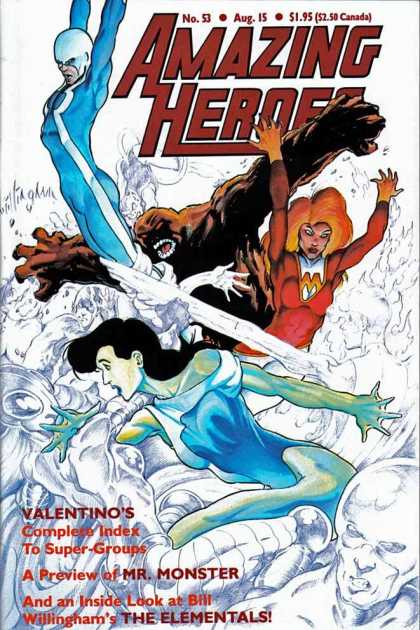 Valentinos Complete Index - No 53 - Bill Willigham - The Elementals - Mr Monster - Bill Willingham Amazing Heroes 53 - Valentinos Complete Index - No 53 - Bill Willigham - The Elementals - Mr Monster - Bill Willingham