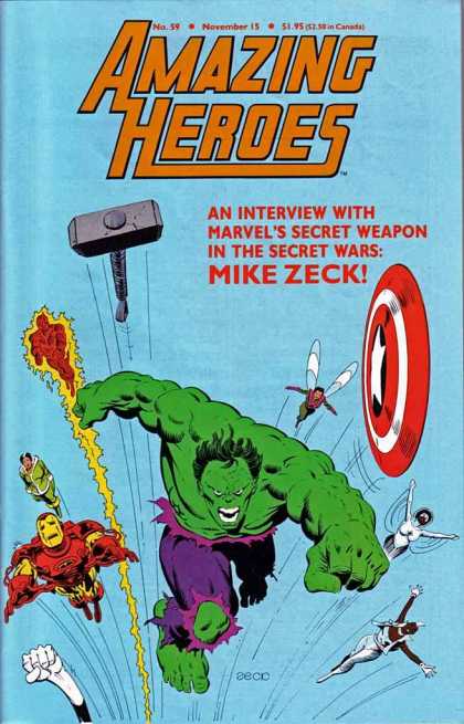 Amazing Heroes 59 - Interview With Marvels Secret Weapon - Mike Zeck - Hulk - Thor - Captain America
