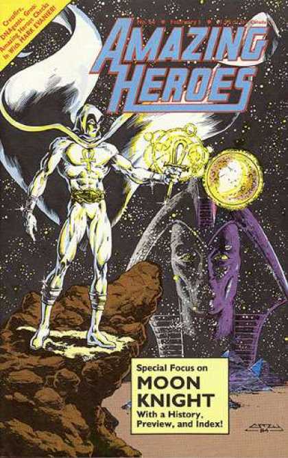Moon - Knight - History - Hark Evanier - Index Amazing Heroes 64 - Moon - Knight - History - Hark Evanier - Index