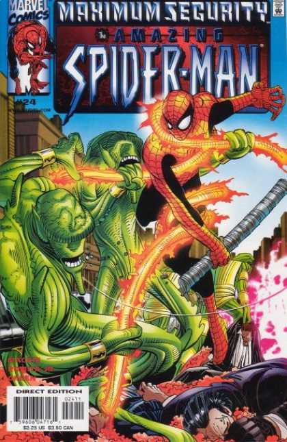 Amazing Spider-Man (1999) 24 - Marvel - Costume - Battle - Mutants - Comics Code - John Romita